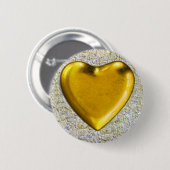 Gelber Herzwandhintergrund Button (Vorne & Hinten)