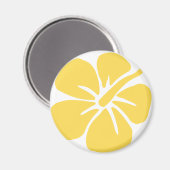 Gelber Hibiskus Blume 1 Magnet (Vorderseite/Rückseite)
