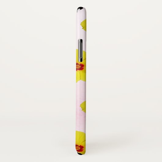 Gelber Hibiskus Blume Art Case-Mate iPhone Hülle (Hinten/Rechts)