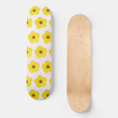 Gelber Hibiskus Blume Art Skateboard (Vorderseite)