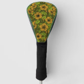Gelber Hibiskus Blume Golf Headcover (Vorderseite)