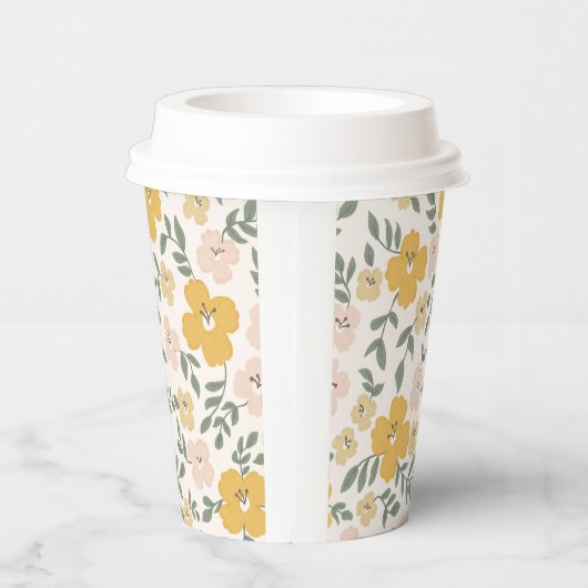 Gelber Hibiskus Blume Pappbecher (Rechts)