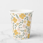 Gelber Hibiskus Blume Pappbecher (Vorderseite)