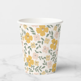 Gelber Hibiskus Blume Pappbecher