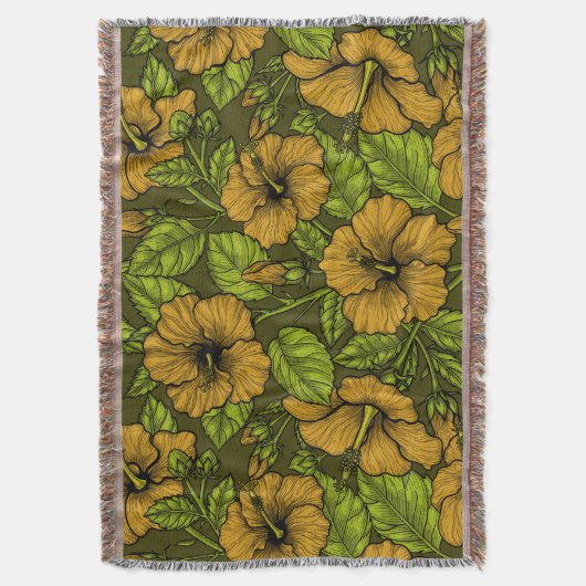 Gelber Hibiskus Decke (Vorderseite Vertikal)