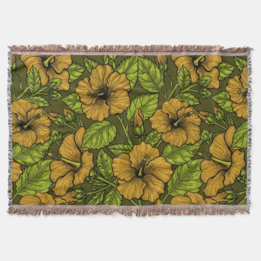 Gelber Hibiskus Decke (Vorderseite)