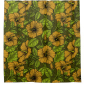 Gelber Hibiskus Duschvorhang (Vorderseite)