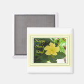 Gelber Hibiskus für das Boss Frig Magnet! Magnet (Vorderseite/Rückseite)