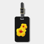 Gelber Hibiskus Gepäckanhänger (Vorderseite vertikal)