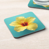 Gelber Hibiskus Getränkeuntersetzer (Linke Seite)