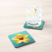 Gelber Hibiskus Getränkeuntersetzer (Rechte Seite)