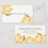 Gelber Hibiskus Hochzeitstisch-Platzkarten Platzkarte (Vorne/Hinten)