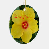 Gelber Hibiskus Keramik Ornament (Rechts)