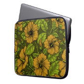 Gelber Hibiskus Laptopschutzhülle (Vorderseite Links)