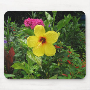 Gelber Hibiskus Mousepad