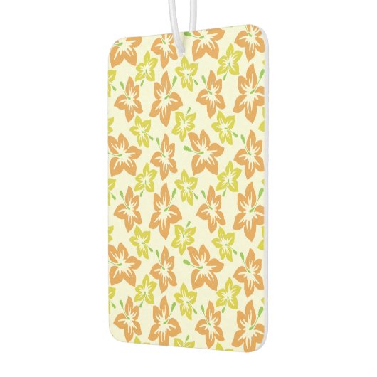 Gelber Hibiskus, orangefarbener Hibiskus, Blumenmu Autolufterfrischer (Links)