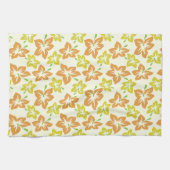 Gelber Hibiskus, orangefarbener Hibiskus, Blumenmu Geschirrtuch (Horizontal)