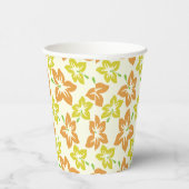 Gelber Hibiskus, orangefarbener Hibiskus, Blumenmu Pappbecher (Rechts)