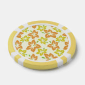 Gelber Hibiskus, orangefarbener Hibiskus, Blumenmu Pokerchips (Einzeln)