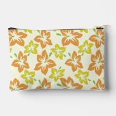 Gelber Hibiskus, orangefarbener Hibiskus, Blumenmu Zubehörtasche (Rückseite)