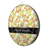 Gelber Hibiskus, orangefarbener Hibiskus, Ihr Name Dartscheibe (Vorderseite rechts)