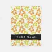 Gelber Hibiskus, orangefarbener Hibiskus, Ihr Name Fleecedecke (Vorderseite)