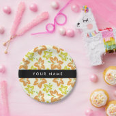 Gelber Hibiskus, orangefarbener Hibiskus, Ihr Name Pappteller (Party)