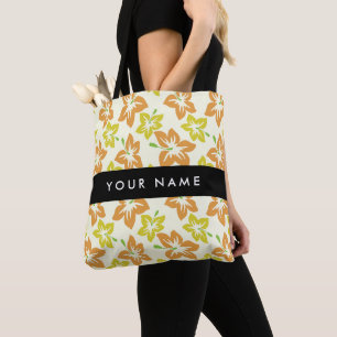 Gelber Hibiskus, orangefarbener Hibiskus, Ihr Name Tasche