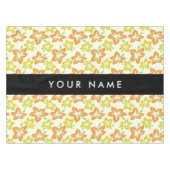 Gelber Hibiskus, orangefarbener Hibiskus, Ihr Name Tischdecke (Vorderseite (Horizontal))