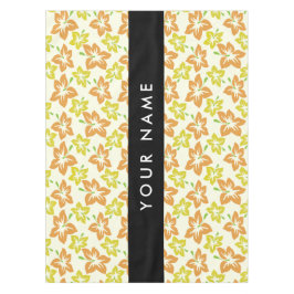 Gelber Hibiskus, orangefarbener Hibiskus, Ihr Name Tischdecke