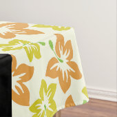 Gelber Hibiskus, orangefarbener Hibiskus, Ihr Name Tischdecke (Beispiel)