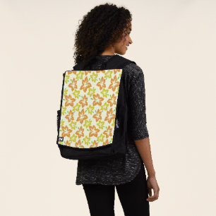 Gelber Hibiskus, Oranger Hibiskus, Blumenmuster Rucksack