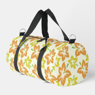 Gelber Hibiskus, Oranger Hibiskus, Florales Muster Duffle Bag