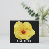 Gelber Hibiskus Postkarte (Stehend Vorderseite)