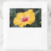 Gelber Hibiskus Rechteckiger Aufkleber (Tasche)