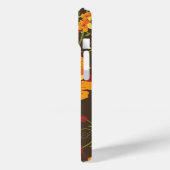 Gelber Hibiskus & Schwalben Eleganter Blumengarten Case-Mate iPhone Hülle (Rückseite / Links)