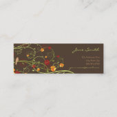 Gelber Hibiskus & Schwalben Eleganter Blumengarten Mini Visitenkarte (Vorderseite)