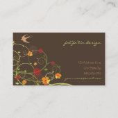 Gelber Hibiskus & Schwalben Eleganter Blumengarten Visitenkarte (Vorderseite)