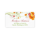 Gelber Hibiskus & Schwebe Blumenadresse Adressaufkleber (Vorne)