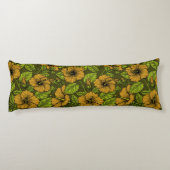 Gelber Hibiskus Seitenschläferkissen (Rückseite)