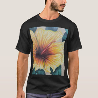 Gelber Hibiskus-Uhr T-Shirt