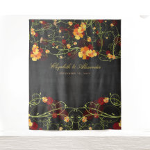 Gelber Hibiskus und Schwalben Blumen Hochzeitshint