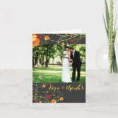 Gelber Hibiskus und Schwalben Blumenzwiebeln Foto Dankeskarte (Vorderseite)