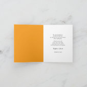 Gelber Hibiskus und Schwalben Blumenzwiebeln Foto Dankeskarte (Innenseite)