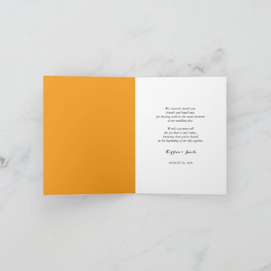 Gelber Hibiskus und Schwalben Blumenzwiebeln Foto Dankeskarte (Innenseite)