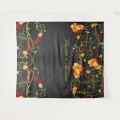 Gelber Hibiskus und Schwalben Wandteppich (Vorderseite (Horizontal))