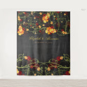 Gelber Hibiskus und Schwalben Wandteppich (Vorderseite)