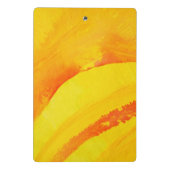 gelber Hintergrund. Aquarell auf Papier Mini Klemmbrett (Rückseite)