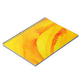 gelber Hintergrund. Aquarell auf Papier Notizblock (Linke Seite)