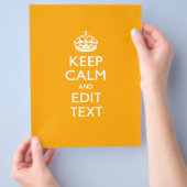 Gelber Hintergrund des Verkehrs Behalte Ruhe und T Flyer (Hand)